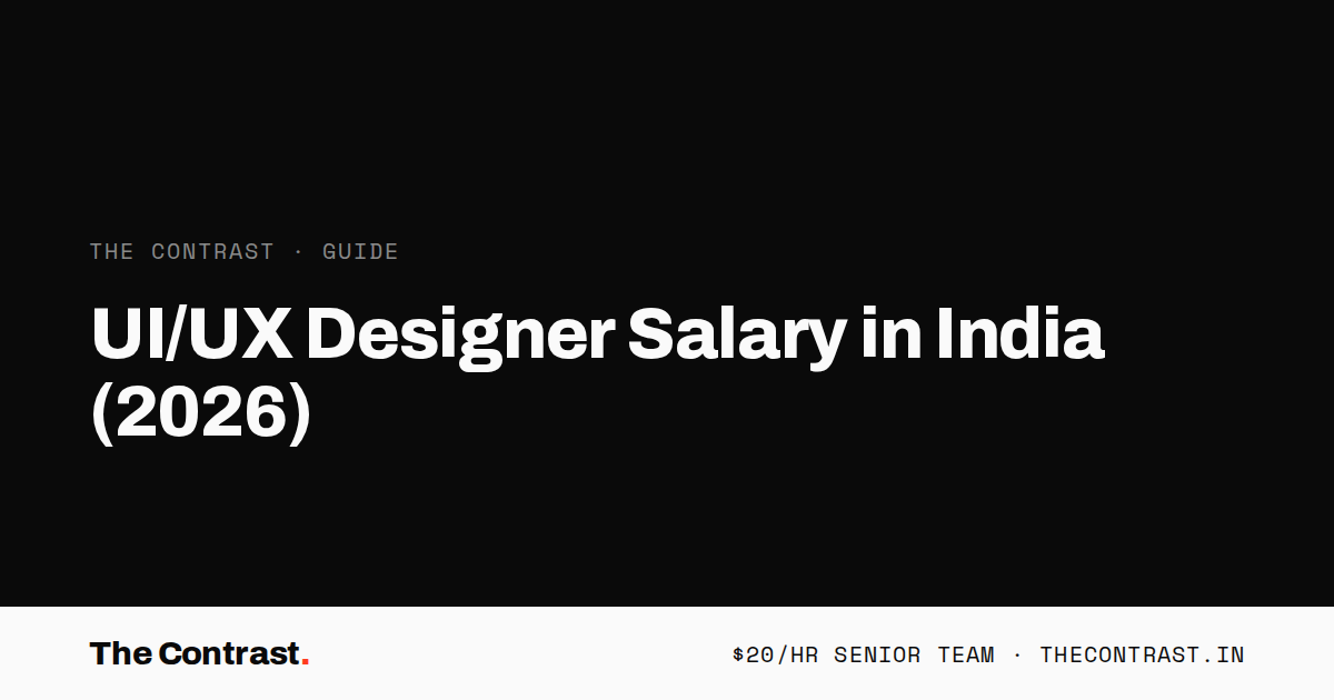 UI/UX Designer Salary in India 2026 | The Contrast
